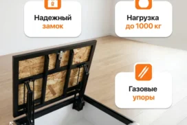 Люк напольный лифт на газовых упорах ОСБ 60х120см.(п)